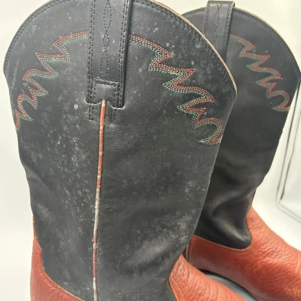 ARIAT Heritage 2-Tone Brown Black Leather Cowboy Western Boots 34693 13 EE Wide
